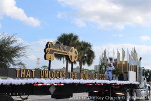 The Bible On Parade Front Float