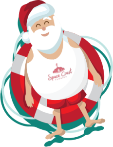 Surfing Santas Cocoa Beach