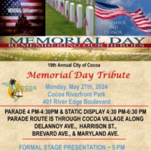 Annual City of Cocoa Memorial Day Parade and  Tribute