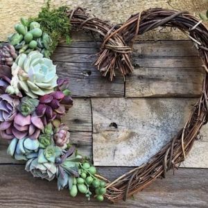 The Seaside Succulent: Mother's Day Succulent Heart Planter