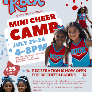 Rockledge Raiders 8U Mini Cheer Camp