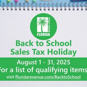 Back-to-School Sales Tax Holiday 8/1-8/31
