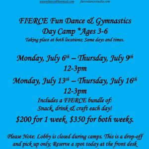 FIERCE Dance and Fitness Summer Camp